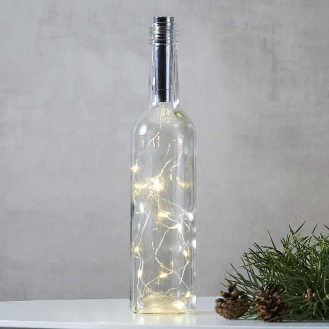 Star Trading lichtsnoer flessenkurk - 75 cm - 15 lichtpunten - timer