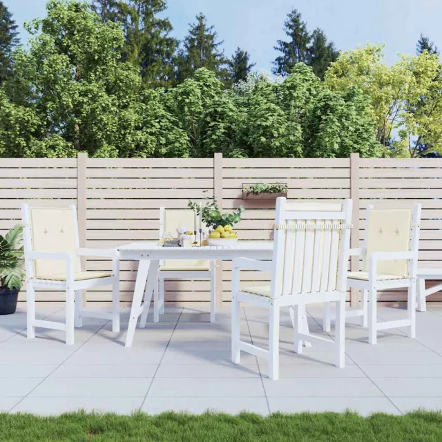 vidaXL Tuinstoelkussen lage rug 4 st 100x50x2 cm oxford stof antraciet Crème