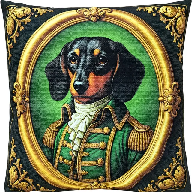 Clayre & Eef Sierkussen 45x45 cm Groen Polyester Teckel