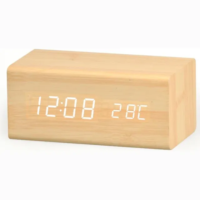 Inf Digitale LED-wekker Champagne