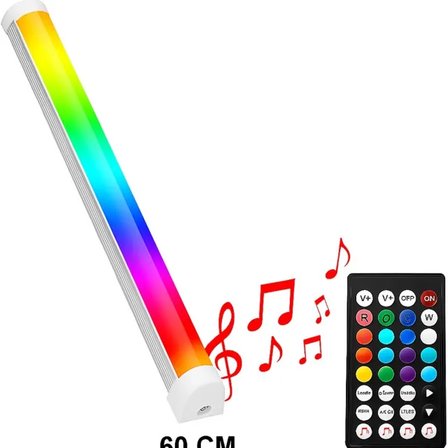 LTH Lights Slimme Gekleurde RGB TL Lamp met Afstandsbediening - 60 cm - Met Armatuur RGB gekleurde verlichting