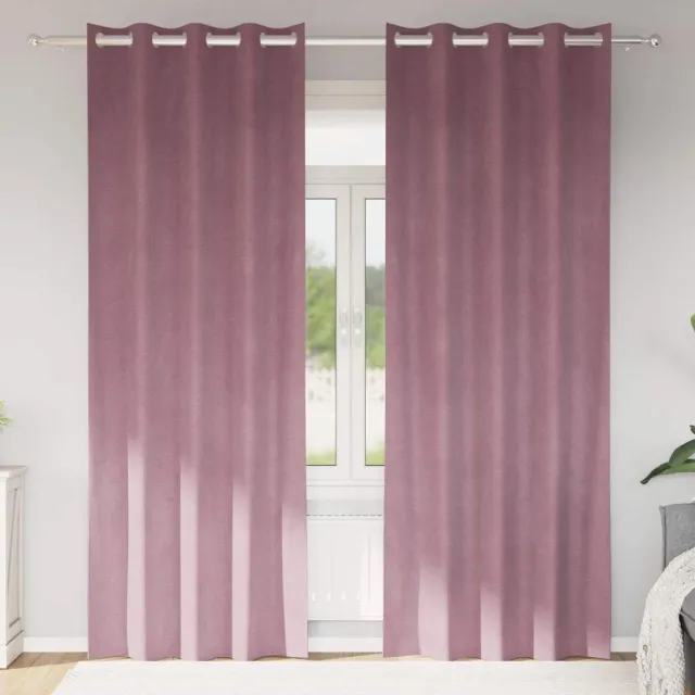 vidaXL Gordijnen 2 st Donkerroze 140 x 260 cm fluweel roze