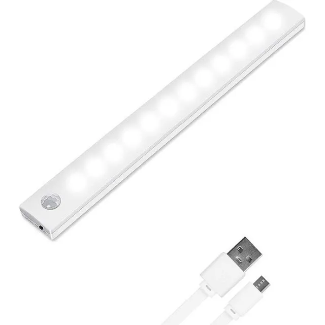 ABC-Led LED onderkast verlichting - USB oplaadbaar - PIR sensor - 20cm wit