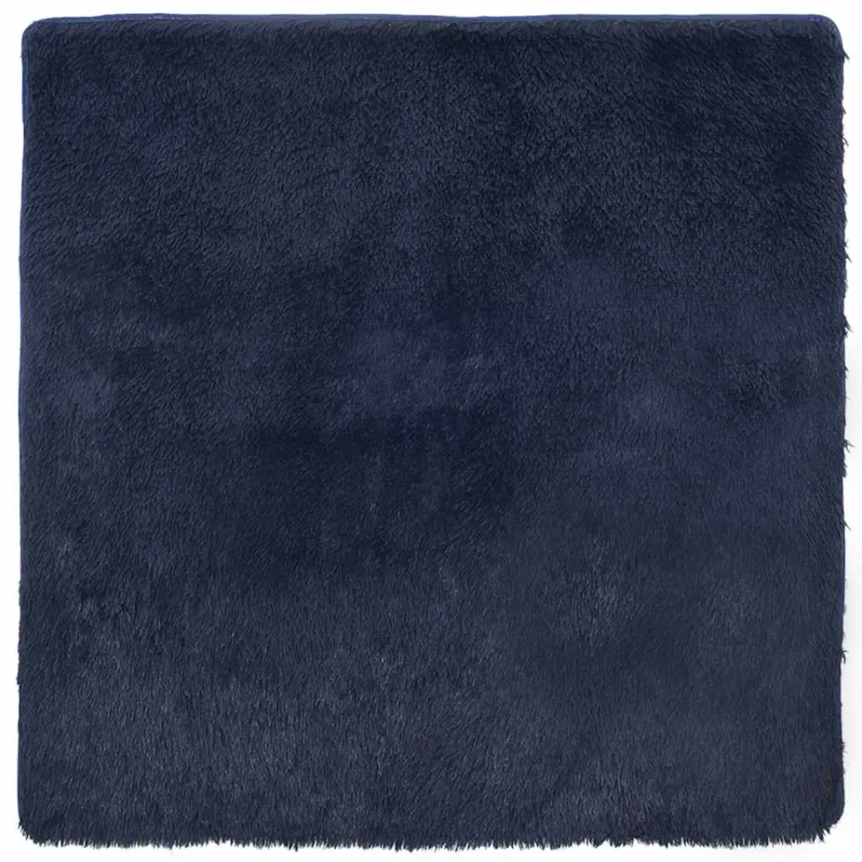 vidaXL Hoogpolig vloerkleed NAVARRA 200x200 cm polyester marineblauw