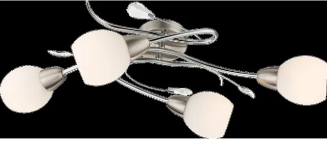 Globo plafonniere - Lilly - nikkel - metaal - E14 - 60209-4