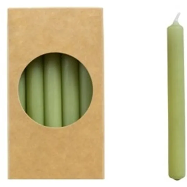 Meander Kaars Olive Green (20 stuks) Ø1,2x10,2cm Zie foto