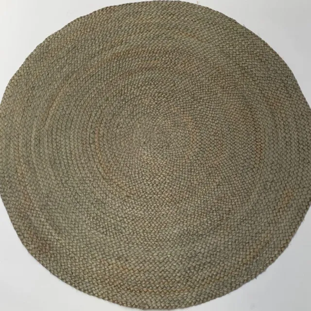 Rocaflor Vloerkleed - vloerkleed | gevlochten | saliegroen / sage | jute | ø150 cm | rond - groen - ø150 cmgewicht: 4600 gramherkomstland: indiacbs code: 53109000