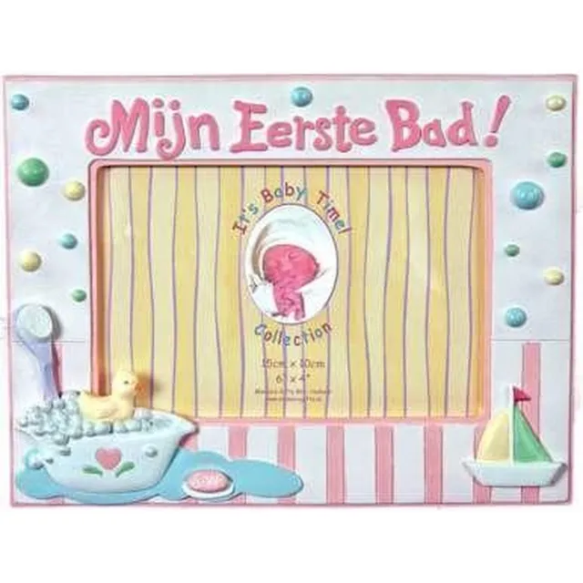 It's Baby Time Fotolijst Eerste Bad 10x15 Roze