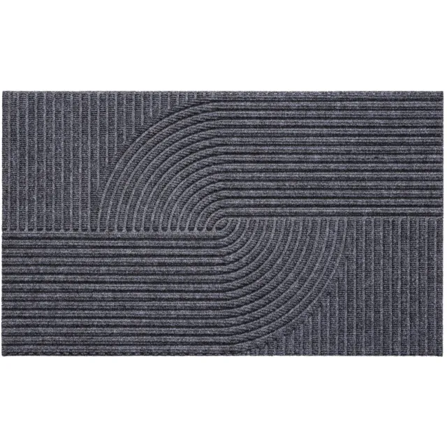 Hamat Ramada Curves deurmat antraciet 45x75 cm