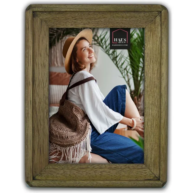 HAES deco Houten Fotolijst Malaga in rustiek bruin voor 1 foto 13x18 cm (formaat 17,8 x 22,8 cm) - SP11418