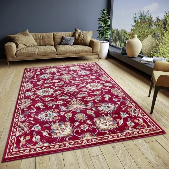 flycarpets Klassiek Vloerkleed - Caracci - Rood / Multi - 80x240 cm