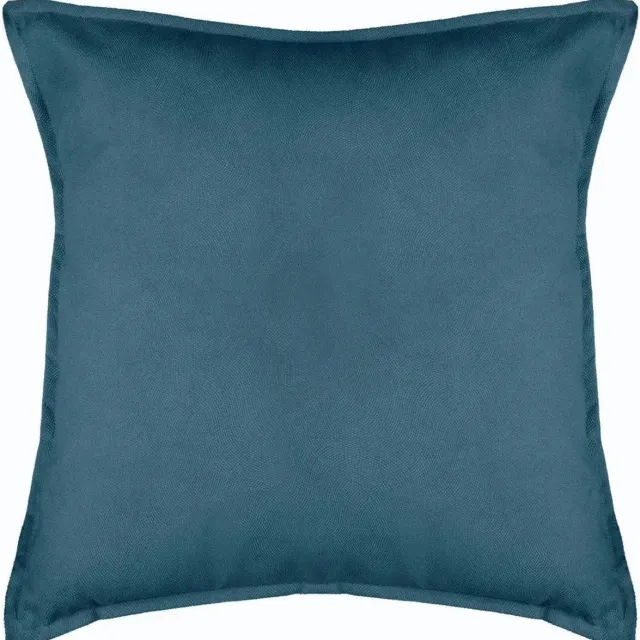 Atmosphera Bank/sierkussens huiskamer Sophia - 53 x 53 cm - Blauw - polyester - met rits