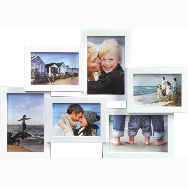 Henzo Fotolijst - Henzo - Holiday Gallery - Collagelijst voor 6 foto's - Fotomaat 10x15 cm - Wit Wit - 6 foto's