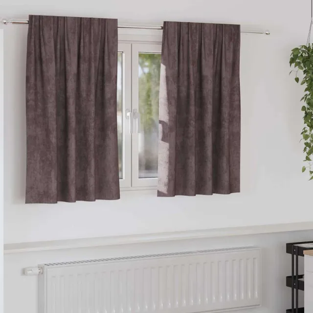 vidaXL Velvet Gordijnen 2 st Bruin 140 x 140 cm Fluweel