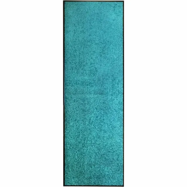 vidaXL Deurmat wasbaar 60x180 cm cyaan Turquoise