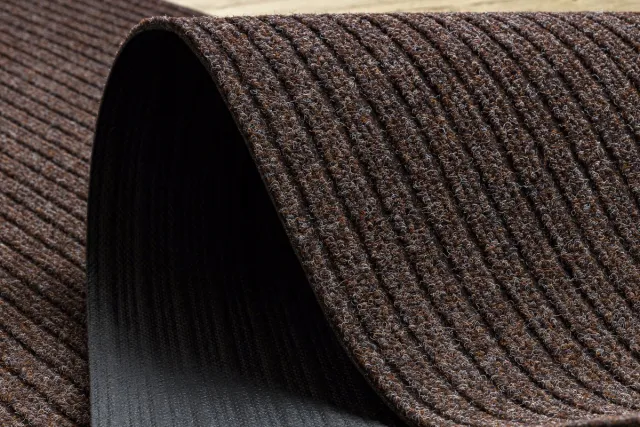 CEYLON Deurmat - Antisliprubber - Bruin Streept - 200x130 cm Bruin gestreept