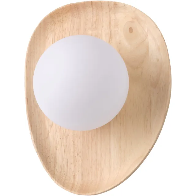 Osram Decor Houten Nest Wandlamp, Bruin Rubberhout, G9 Versie, Metaal, Glas, Textielkabel Houten decor