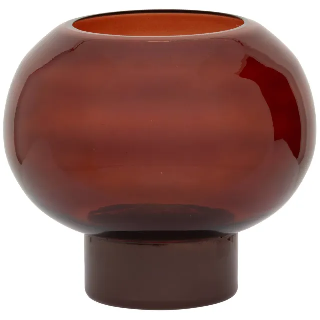 Urban Nature Culture glazen waxinelichthouder Havara 18x15,5 cm - bruin
