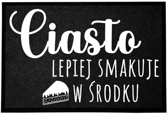TabPrint Moderne zwarte instapmat 40x60 cm met stijlvolle print