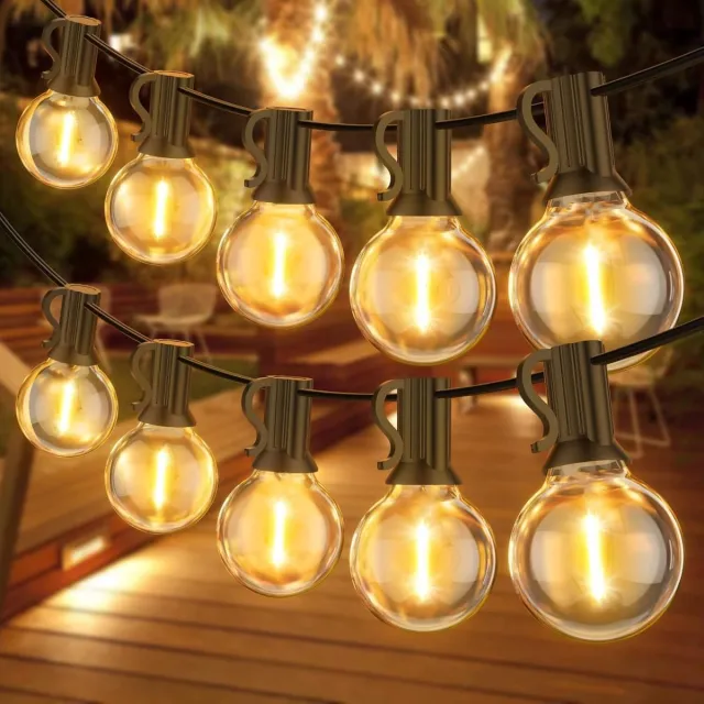 Vellaro Tuinverlichting buiten lichtsnoern - Wit - 45.7 meter - Waterdichte LED lichtslinger voor terras en tuin