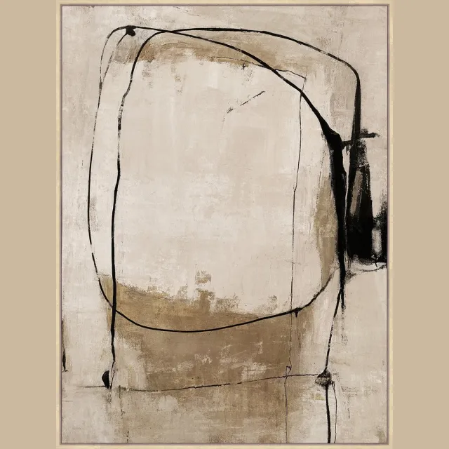 homebound by ky Schilderij pale pulse Beige