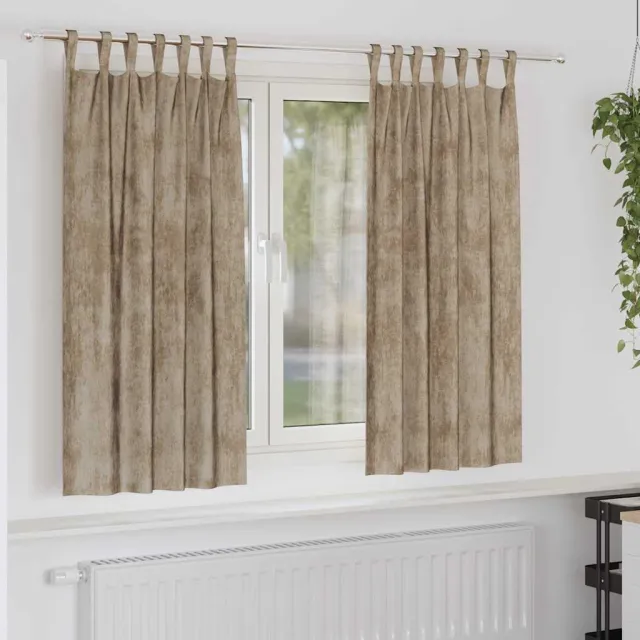 vidaXL Velvet Gordijnen 2 st champagne 175 x 140 cm Fluweel beige