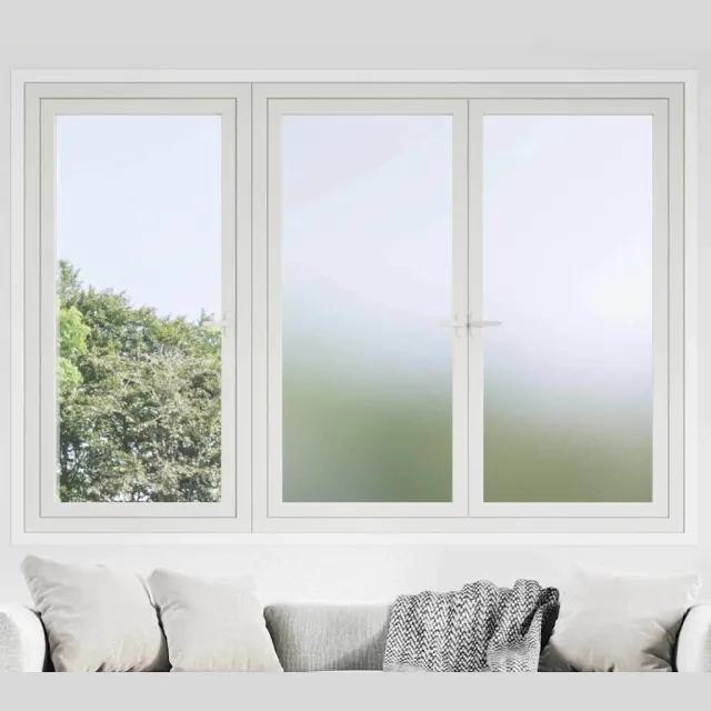 vidaXL Zelfklevende Raamfolie Frosted Grijs 45 x 2000 cm PVC