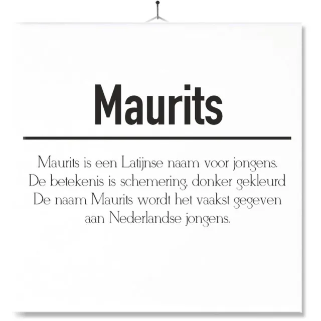 MC Living Tegel Met Opdruk | Betekenis | Kado | Cadeau | Met Naam - Maurtis Multi-Color