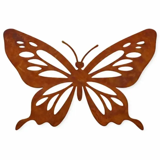 Iron Art vlinder - muurdecoratie - ecoroest - wand - tuin - balkon - terras