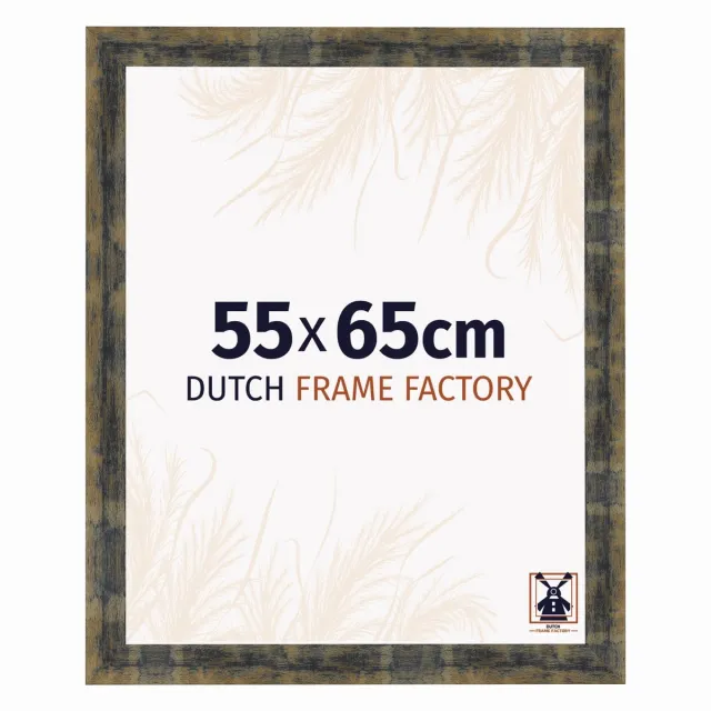 Dutch Frame Factory Fotolijst 55x65 cm - MDF - Blauw Goud Gemeleerd - Praag