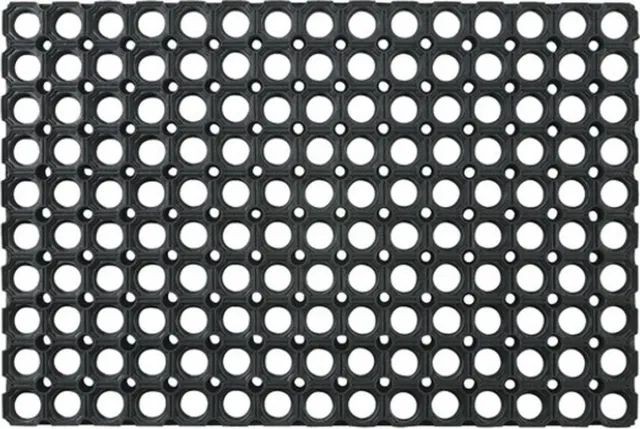 De Lange Trading Rubberringmat 20 mm - 40x60 cm zwart