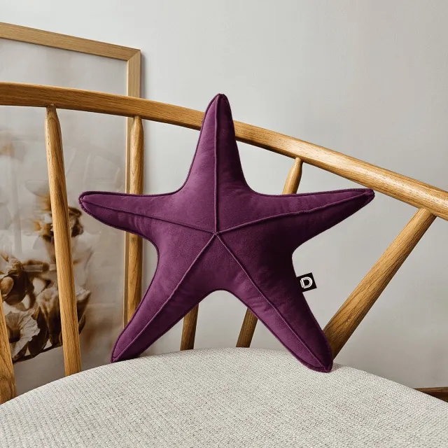 Decordruk VELVET - Sierkussen - Ciemny Fiolet - 43cm - Velvet Stof