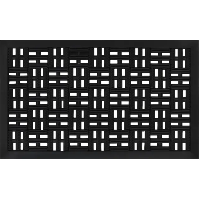vidaXL Deurmat rechthoekig 45x75 cm rubber zwart
