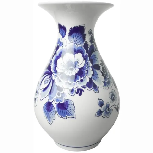 Heinen Delfts Blauw Buikvaas Bloem - Keramiek - 23 cm Delfts blauw