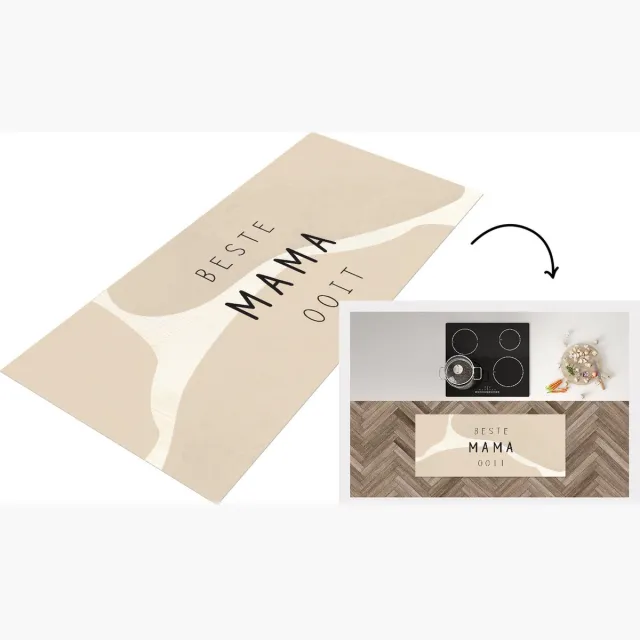 KitchenYeah Keukenloper - Loper keuken - Spreuken - Quotes Beste Mama Ooit - Best mom - Moederdag - Mama - Keukenloper vinyl Multicolor