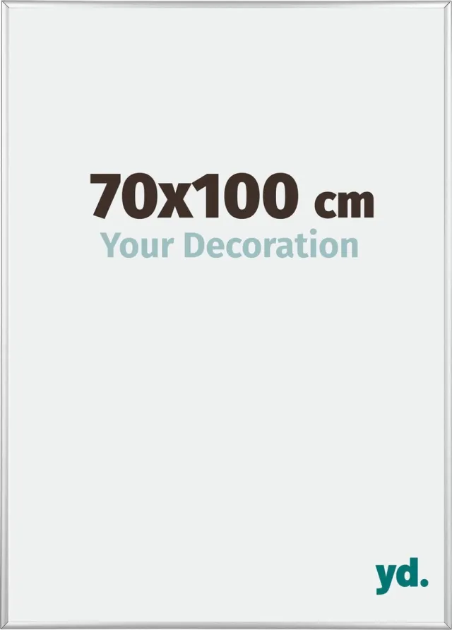yd. Your Decoration - Fotolijst 70x100 cm - Aluminium - Zilver Hoogglans - Kent