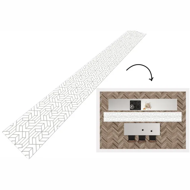 KitchenYeah Keukenloper - Keukenmat - Design - Geometrie - Patroon - 480x60 cm - Keuken vloerkleed Multicolor