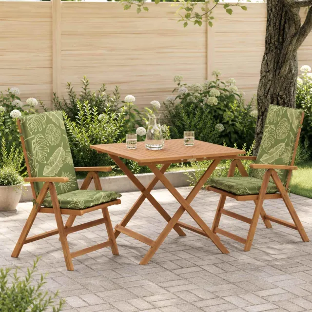 vidaXL Kussen voor stoel met hoge rug GEMERT 2 st 100% Polyester groen