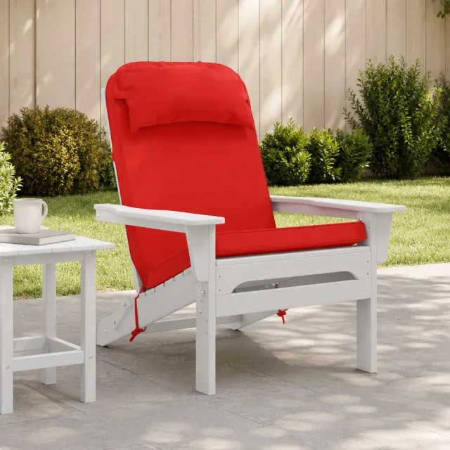 vidaXL Adirondack stoelkussen 100% Polyester Rood 124 x 55 x 5 cm