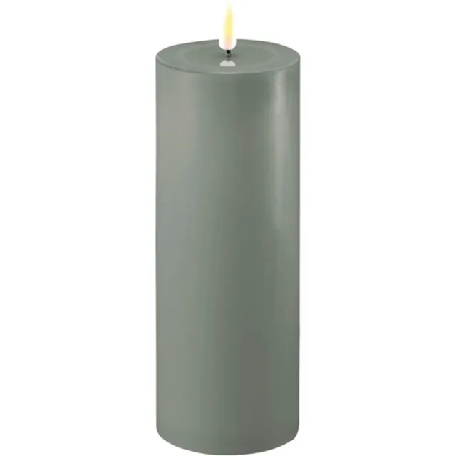 Deluxe Homeart Led Kaars Salie Groen 7,5 x 20 cm