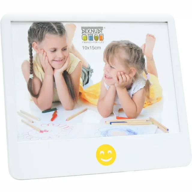 Deknudt Frames fotolijst S68KK1 E1B - wit - emoticon vrolijk - 10x15 cm