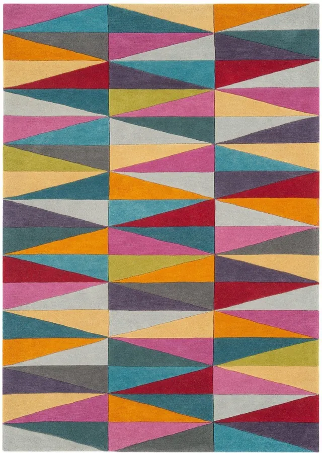 Eazy Living Easy Living - Funk-Triangles Vloerkleed - 140x200 - Rechthoek - Laagpolig Tapijt - Modern - Meerkleurig