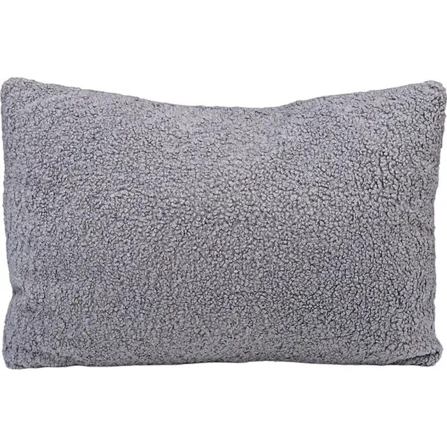 Lavandoux Teddy Bouclé Kussen - Grijs - 40 x 60 cm