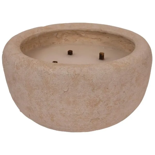 PTMD Kaars Gabor - 36x36x20 cm - Cement - Bruin