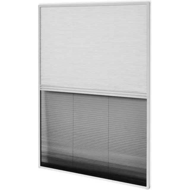 vidaXL Raamhor - plissé - met - verduistering - 80x100 - cm - aluminium Wit