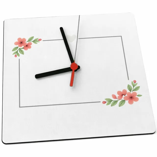 Mr Cadeautjes Klok 19 x 19 - design Een zacht troostontwerp rond een andere emotionele boodschap | cadeau Wit