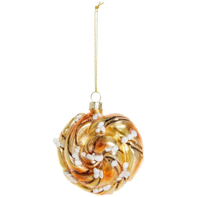 Yup in de boom Kaneelbroodje - Kerstornament Beige & Bruin