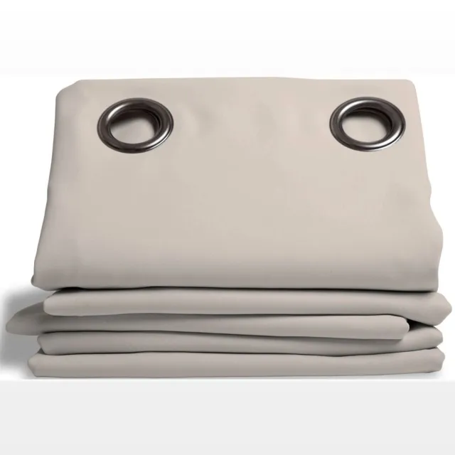 Moondream ThermActiv® 2in1 Winter+Zomer Thermisch Gordijn | Anti-Koude en Anti-Warmte Isolatie | Verduisterend | Gepatenteerde Technologie | EU-fabricaat | Oogjes | Grijs MC17 | 140B x 260L cm