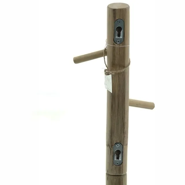 van der Leeden kapstok verticaal 4 haken 30 cm - teakhout Naturel