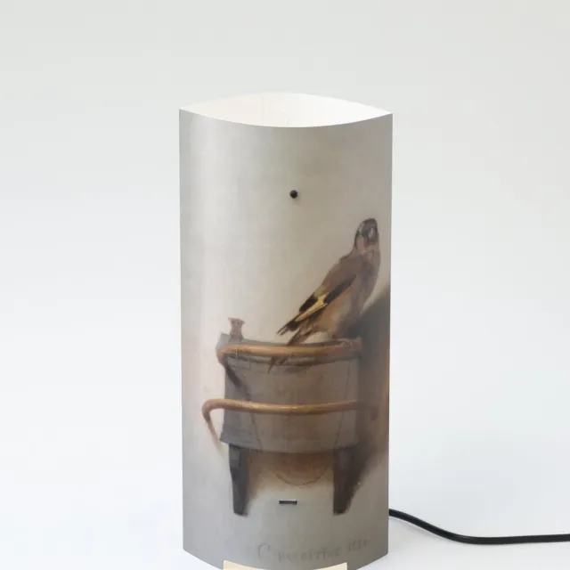 Packlamp Tafellamp groot - Het puttertje - Fabritius - 36 cm hoog - ø15cm - Inclusief Led lamp Bruin